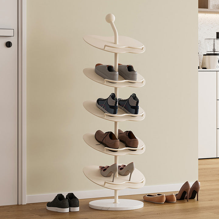Rack de rangement à chaussures en fer marbré, créatif et contemporain, en forme de pomme, à 4/5/6 niveaux pour entrée et couloir 