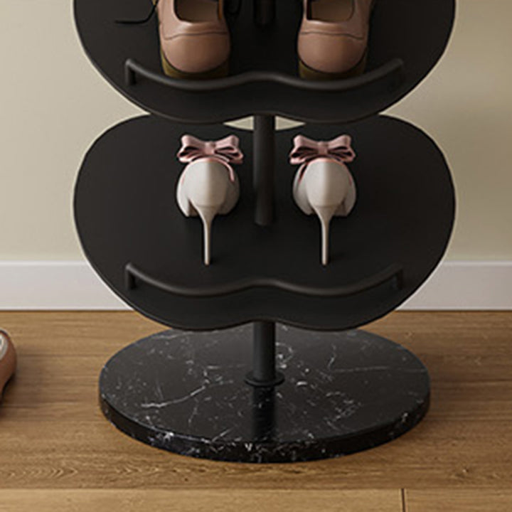 Rack de rangement à chaussures en fer marbré, créatif et contemporain, en forme de pomme, à 4/5/6 niveaux pour entrée et couloir 