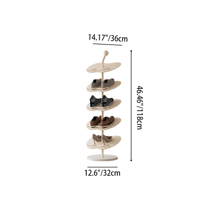 Rack de rangement à chaussures en fer marbré, créatif et contemporain, en forme de pomme, à 4/5/6 niveaux pour entrée et couloir 
