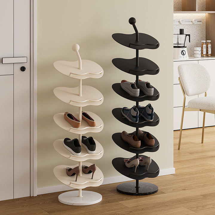 Rack de rangement à chaussures en fer marbré, créatif et contemporain, en forme de pomme, à 4/5/6 niveaux pour entrée et couloir 