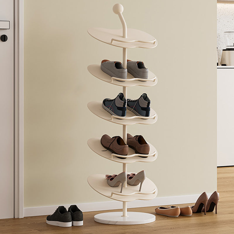 Rack de rangement à chaussures en fer marbré, créatif et contemporain, en forme de pomme, à 4/5/6 niveaux pour entrée et couloir 