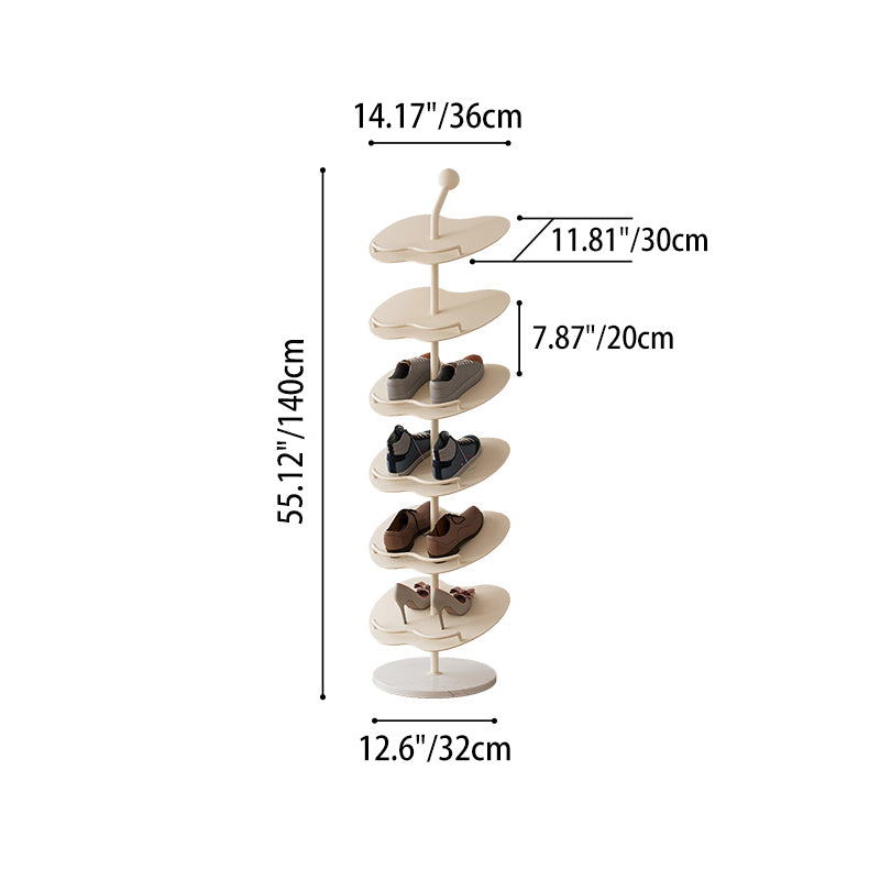 Rack de rangement à chaussures en fer marbré, créatif et contemporain, en forme de pomme, à 4/5/6 niveaux pour entrée et couloir 