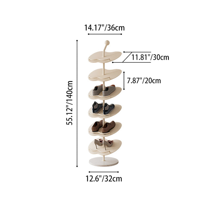 Rack de rangement à chaussures en fer marbré, créatif et contemporain, en forme de pomme, à 4/5/6 niveaux pour entrée et couloir 