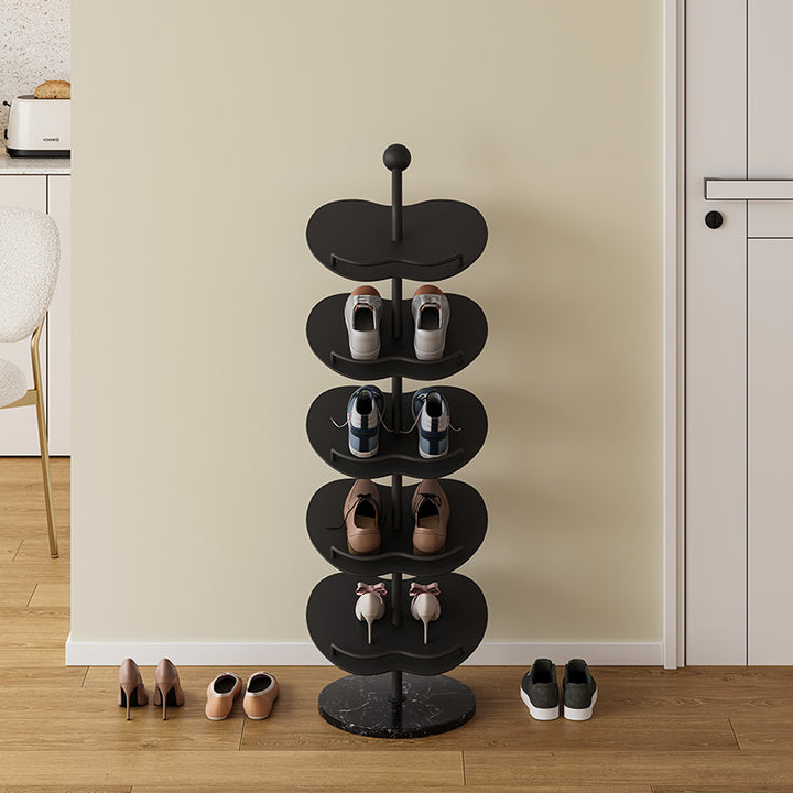 Rack de rangement à chaussures en fer marbré, créatif et contemporain, en forme de pomme, à 4/5/6 niveaux pour entrée et couloir 