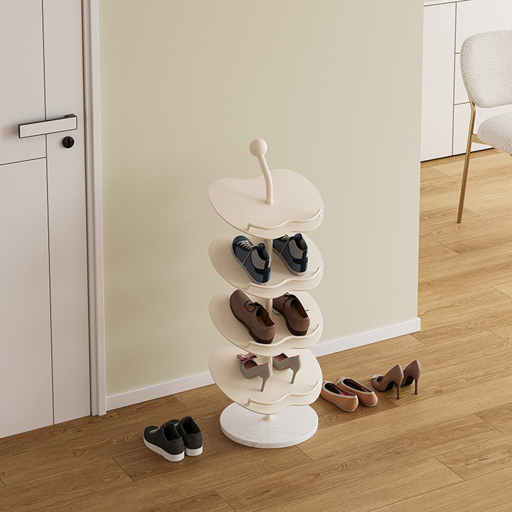 Rack de rangement à chaussures en fer marbré, créatif et contemporain, en forme de pomme, à 4/5/6 niveaux pour entrée et couloir 