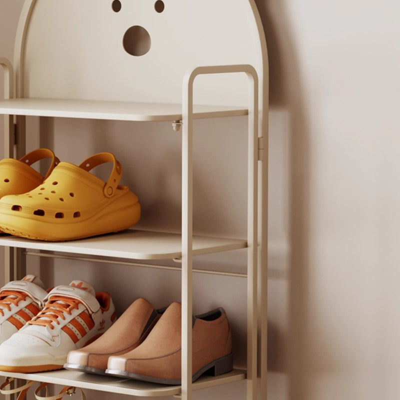 Contemporary Creative Cartoon Cute Bear Iron Shoe Storage Rack 4-Tier For Entryway
