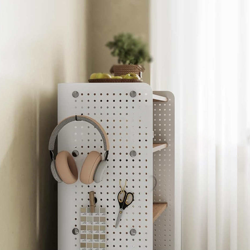 Zeitgenössisches nordisches rechteckiges Bücherregal aus Kohlenstoffstahl und massivem Holz mit mehrschichtigem Brett, 4-stufig, für das Arbeitszimmer 