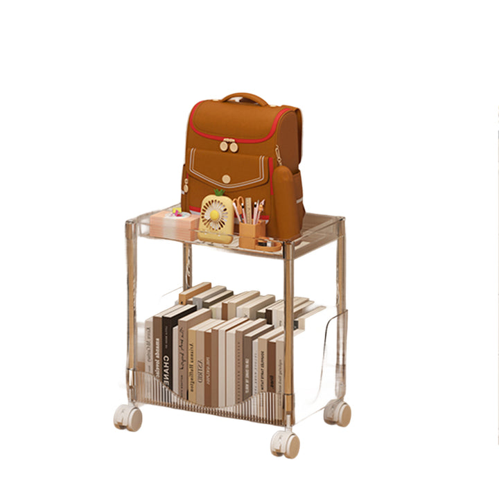 Moderner minimalistischer rechteckiger PET-Kunststoff Edelstahl Bewegliches Lagerregal 2/3/4-Ebenen für Wohnzimmer 