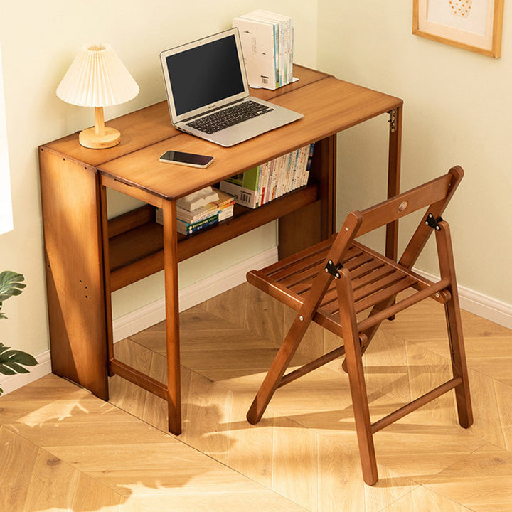 Moderner minimalistischer rechteckiger Nan-Bambus klappbarer Schreibtisch 2-Schicht für das Home Office 
