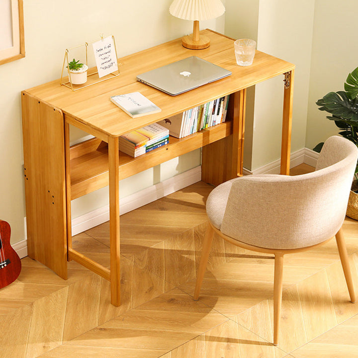 Moderner minimalistischer rechteckiger Nan-Bambus klappbarer Schreibtisch 2-Schicht für das Home Office 