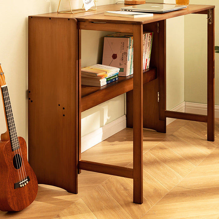 Moderner minimalistischer rechteckiger Nan-Bambus klappbarer Schreibtisch 2-Schicht für das Home Office 