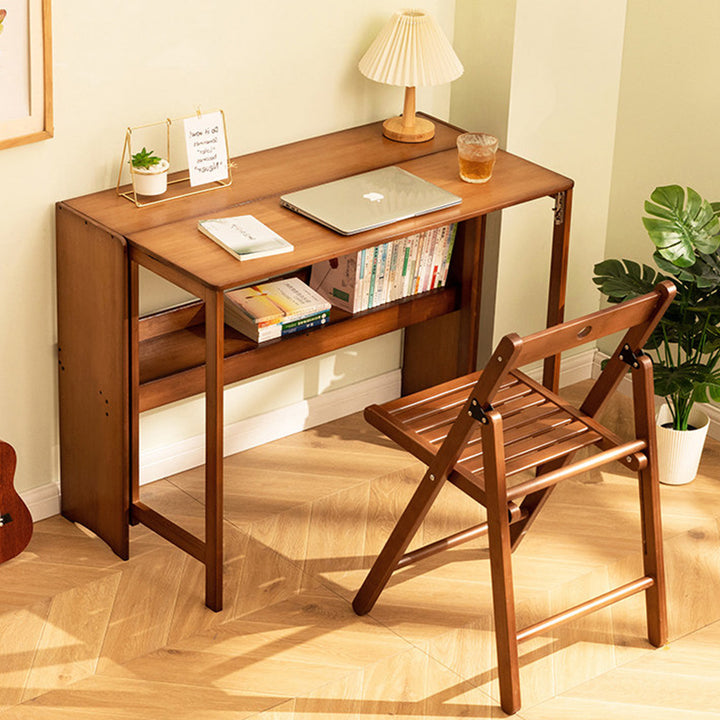 Moderner minimalistischer rechteckiger Nan-Bambus klappbarer Schreibtisch 2-Schicht für das Home Office 
