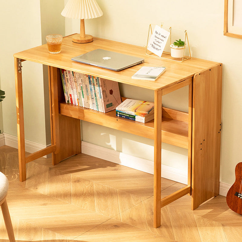 Moderner minimalistischer rechteckiger Nan-Bambus klappbarer Schreibtisch 2-Schicht für das Home Office 