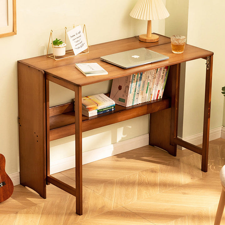 Moderner minimalistischer rechteckiger Nan-Bambus klappbarer Schreibtisch 2-Schicht für das Home Office 