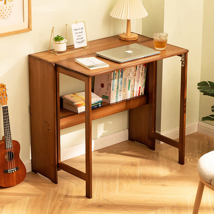 Moderner minimalistischer rechteckiger Nan-Bambus klappbarer Schreibtisch 2-Schicht für das Home Office 