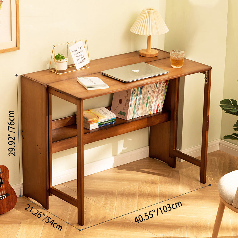 Moderner minimalistischer rechteckiger Nan-Bambus klappbarer Schreibtisch 2-Schicht für das Home Office 