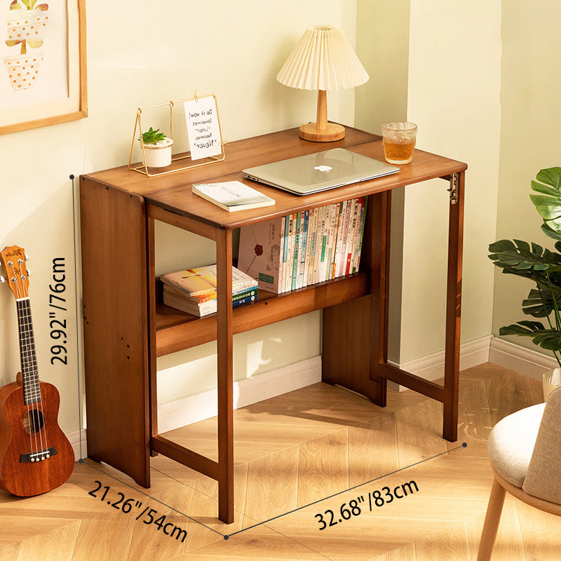 Moderner minimalistischer rechteckiger Nan-Bambus klappbarer Schreibtisch 2-Schicht für das Home Office 