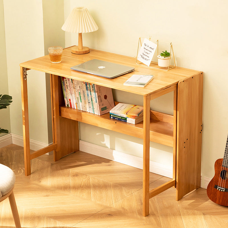 Moderner minimalistischer rechteckiger Nan-Bambus klappbarer Schreibtisch 2-Schicht für das Home Office 