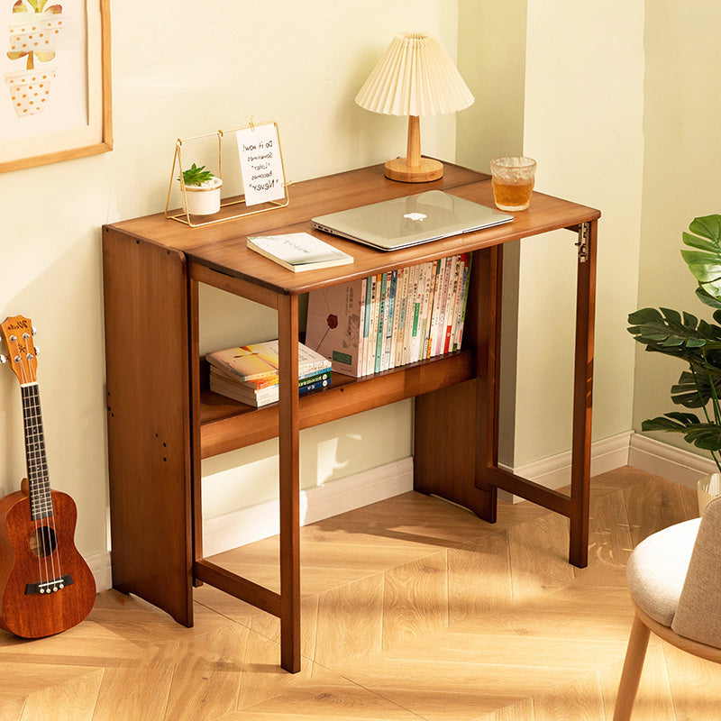 Moderner minimalistischer rechteckiger Nan-Bambus klappbarer Schreibtisch 2-Schicht für das Home Office 