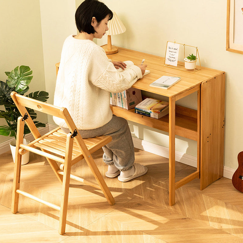 Moderner minimalistischer rechteckiger Nan-Bambus klappbarer Schreibtisch 2-Schicht für das Home Office 
