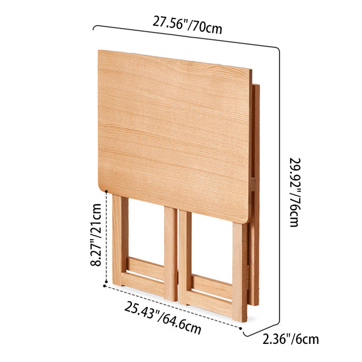Moderner minimalistischer rechteckiger Klappschreibtisch aus rotem Eichenholz mit 1-stufigem Stauraum für das Home Office 
