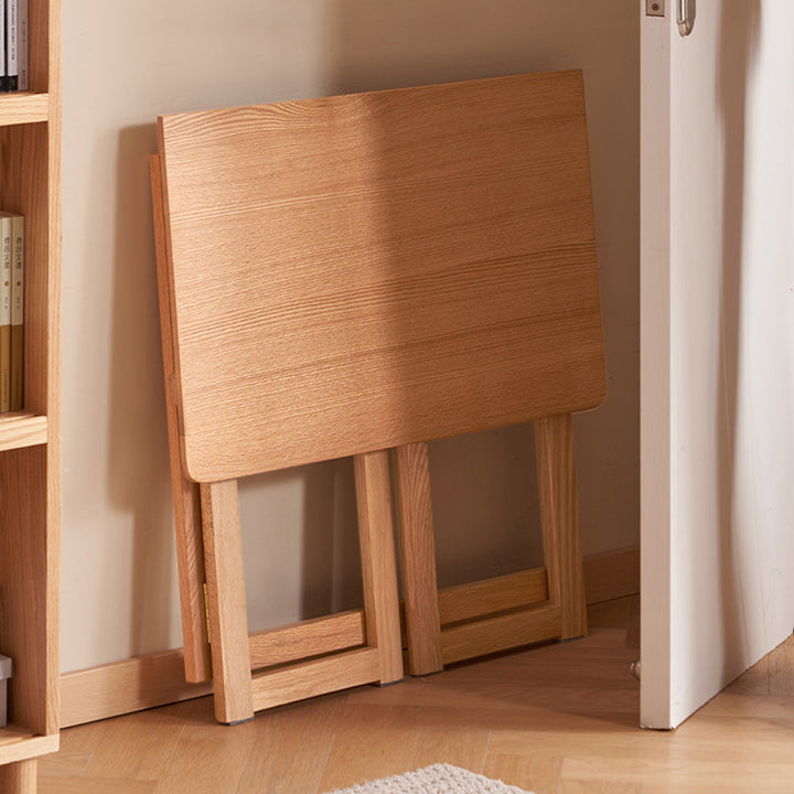 Moderner minimalistischer rechteckiger Klappschreibtisch aus rotem Eichenholz mit 1-stufigem Stauraum für das Home Office 