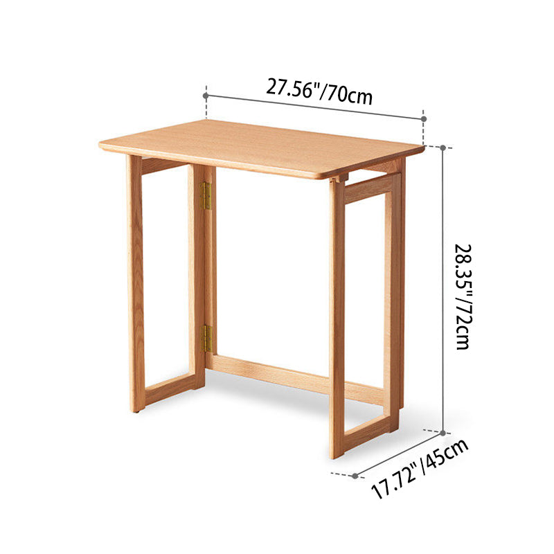 Moderner minimalistischer rechteckiger Klappschreibtisch aus rotem Eichenholz mit 1-stufigem Stauraum für das Home Office 