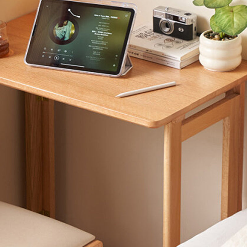 Moderner minimalistischer rechteckiger Klappschreibtisch aus rotem Eichenholz mit 1-stufigem Stauraum für das Home Office 
