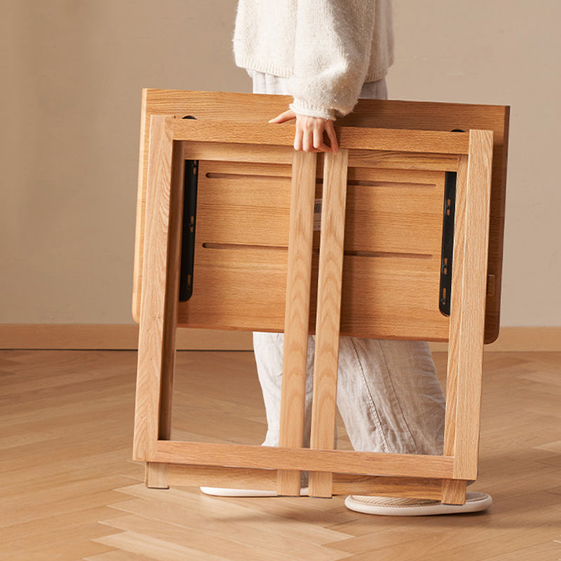 Moderner minimalistischer rechteckiger Klappschreibtisch aus rotem Eichenholz mit 1-stufigem Stauraum für das Home Office 