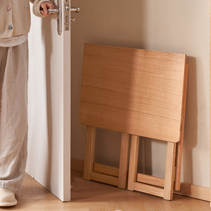 Moderner minimalistischer rechteckiger Klappschreibtisch aus rotem Eichenholz mit 1-stufigem Stauraum für das Home Office 
