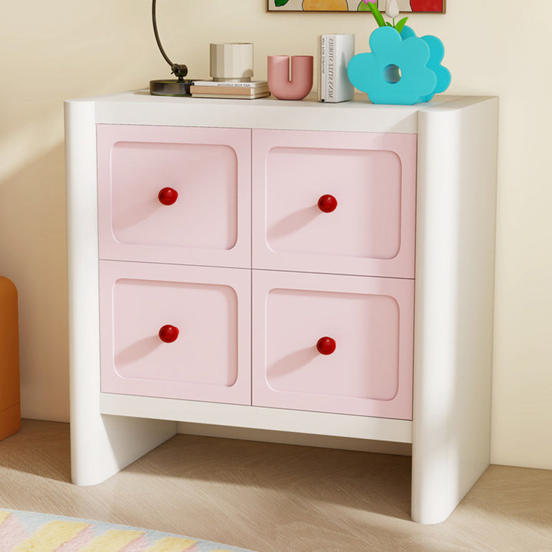 Contemporary Nordic Rectangular E1 Artificial Board Solid Wood Storage Cabinet 4-Drawer For Living Room