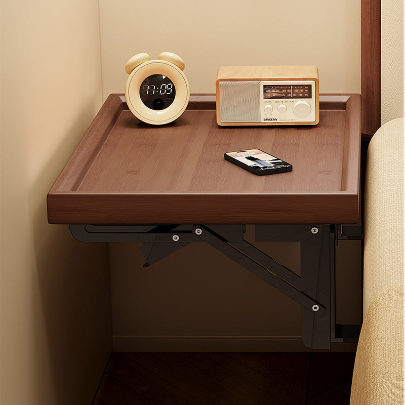 Moderner minimalistischer rechteckiger Bambus-Metall-Klapptisch 1-stuf – BulbSquare