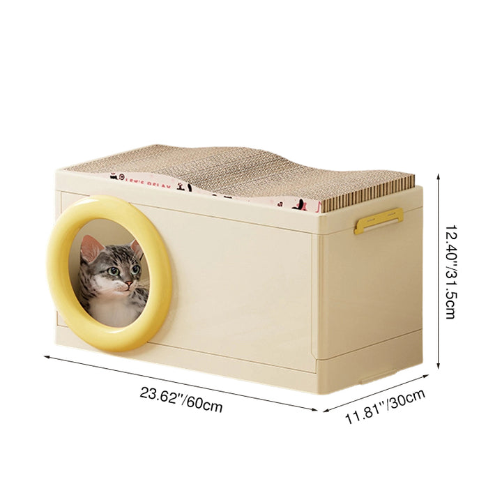 Moderna Minimalista Rectangular PP Plástico ABS PET Apilable Cama para Gatos de Piso de 1/2 Capas para Sala de Estar 
