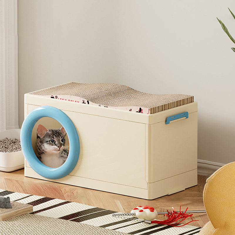 Moderna Minimalista Rectangular PP Plástico ABS PET Apilable Cama para Gatos de Piso de 1/2 Capas para Sala de Estar 