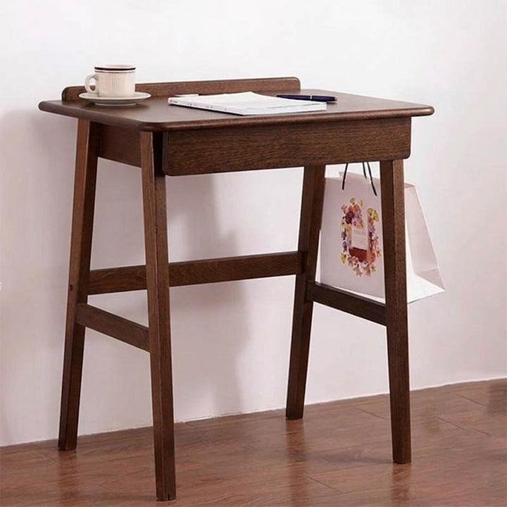Bureau rectangulaire moderne minimaliste en hêtre massif, contreplaqué et bois d&