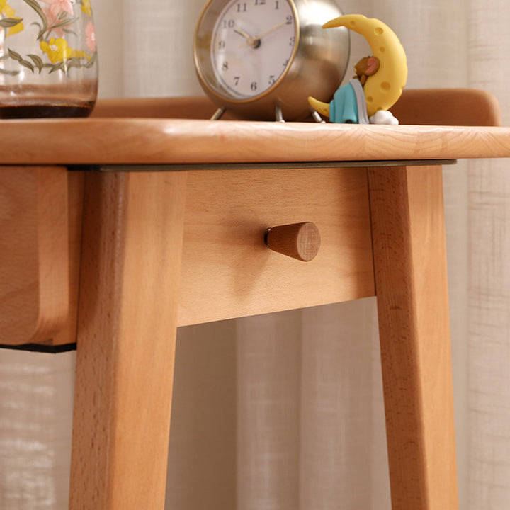 Bureau rectangulaire moderne minimaliste en hêtre massif, contreplaqué et bois d&
