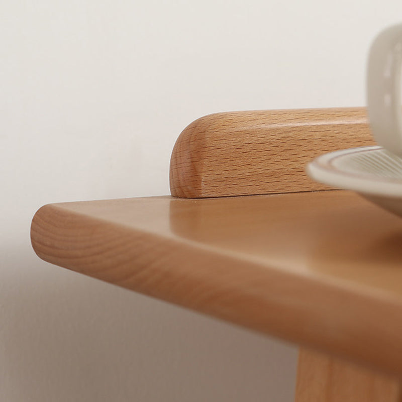 Bureau rectangulaire moderne minimaliste en hêtre massif, contreplaqué et bois d&