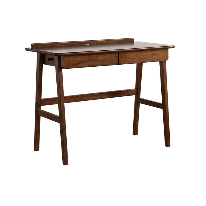 Bureau rectangulaire moderne minimaliste en hêtre massif, contreplaqué et bois d&