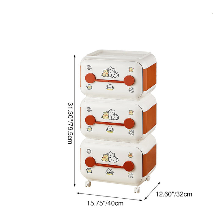 Armoire de rangement contemporaine ovale créative en plastique PP mobile et détachable à 2/3/4 niveaux pour salon 