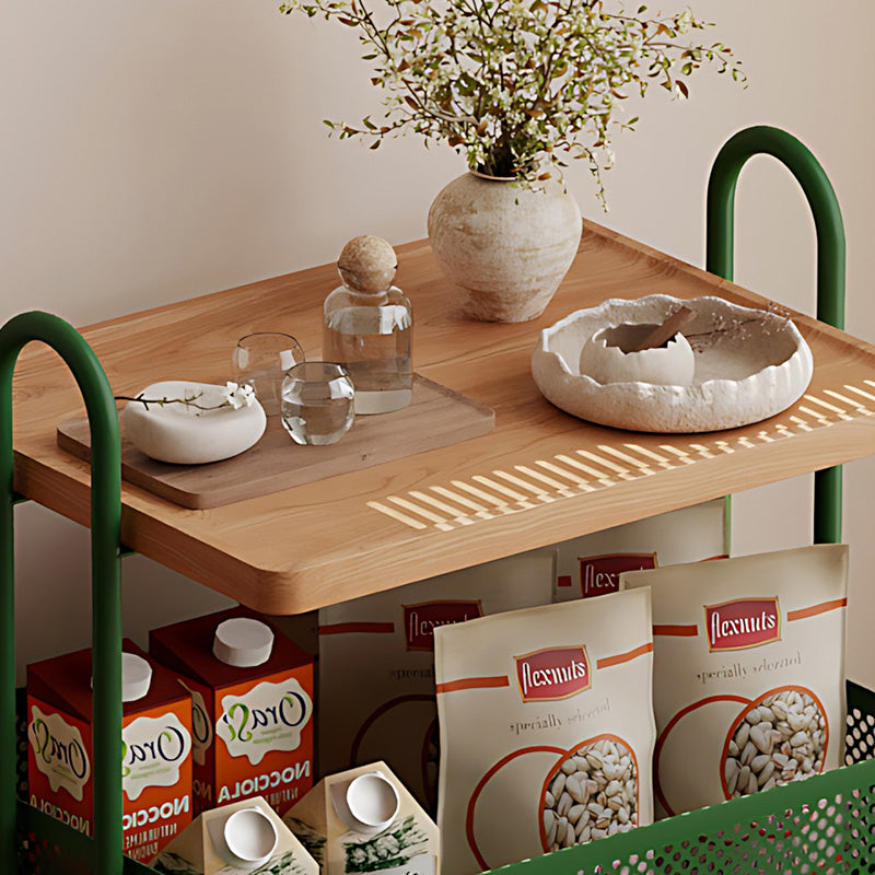Étagère de rangement mobile à 3 niveaux en fer et panneau PVC rectangulaire industriel contemporain pour salon et chambre 