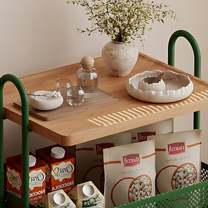 Étagère de rangement mobile à 3 niveaux en fer et panneau PVC rectangulaire industriel contemporain pour salon et chambre 