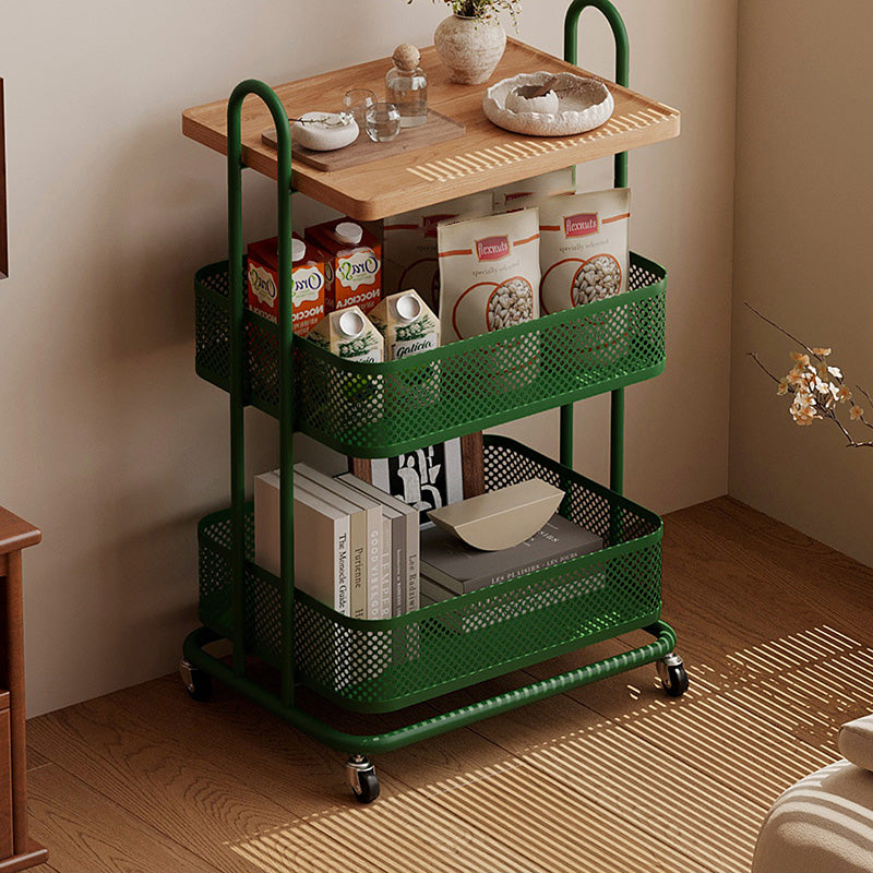 Étagère de rangement mobile à 3 niveaux en fer et panneau PVC rectangulaire industriel contemporain pour salon et chambre 