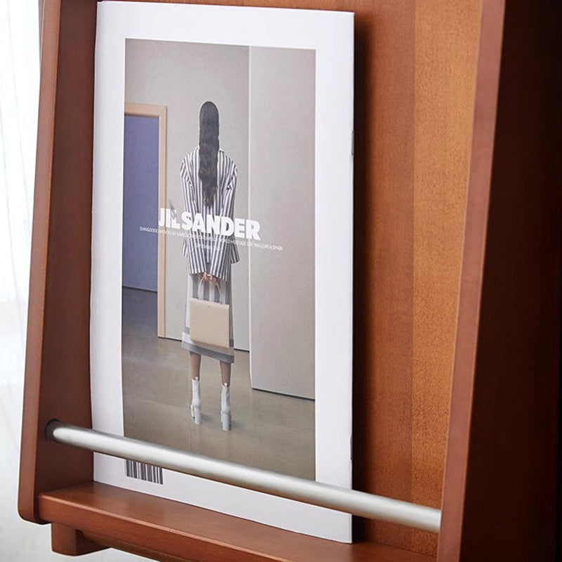 Aparador moderno rectangular Mid-Century de madera de pino, contrachapado y acero inoxidable con diseño de 2 niveles para salón 