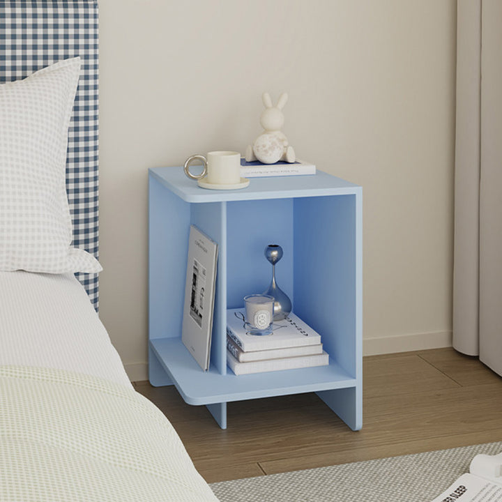 Zeitgenössischer skandinavischer rechteckiger MDF-Kaffeetisch mit versetztem Design, 2-stufig, für Wohnzimmer &amp; Schlafzimmer 