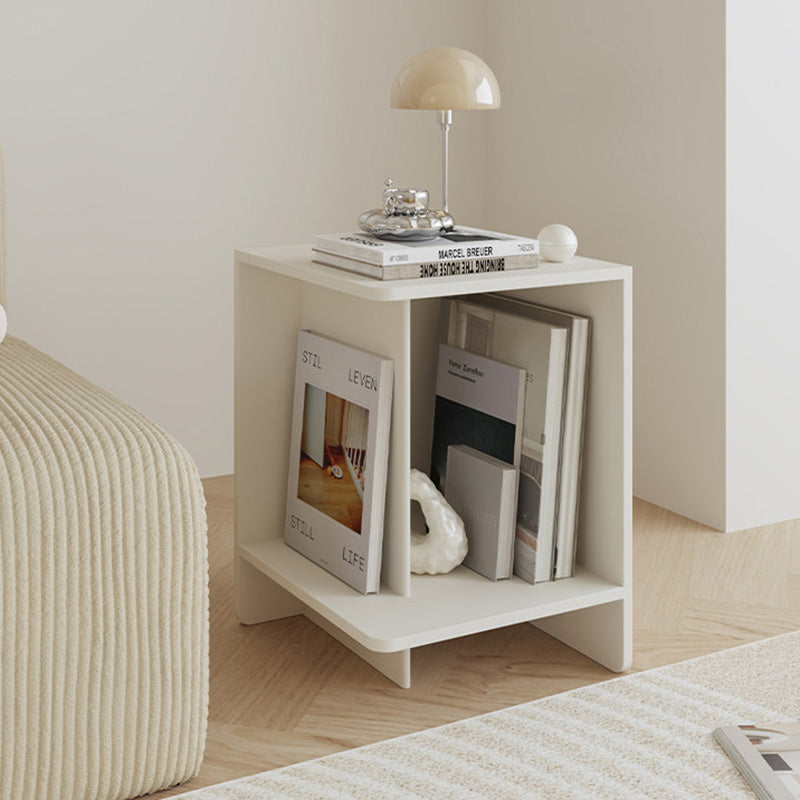 Zeitgenössischer skandinavischer rechteckiger MDF-Kaffeetisch mit versetztem Design, 2-stufig, für Wohnzimmer &amp; Schlafzimmer 