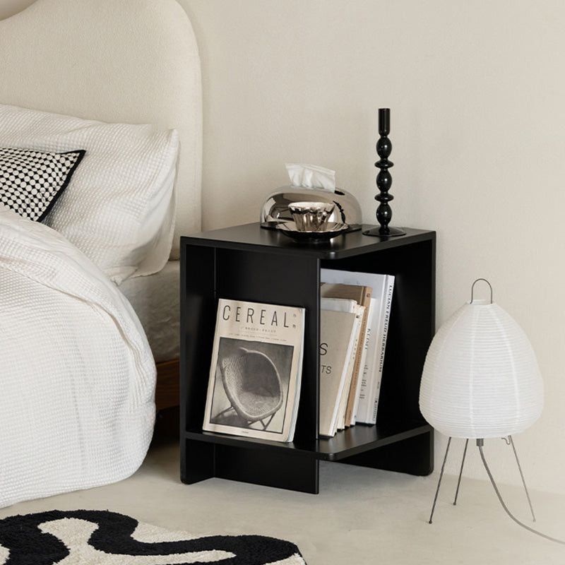 Zeitgenössischer skandinavischer rechteckiger MDF-Kaffeetisch mit versetztem Design, 2-stufig, für Wohnzimmer &amp; Schlafzimmer 