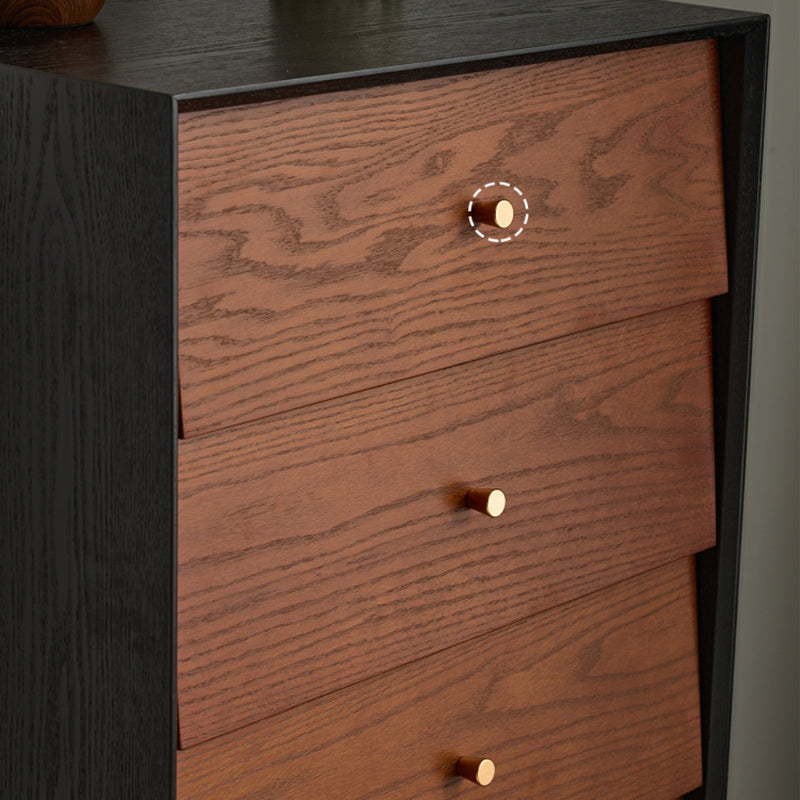 Armoire de rangement traditionnelle française rectangulaire en bois massif, contreplaqué, pin et acier au carbone, avec 4/5 tiroirs, pour salon et chambre 