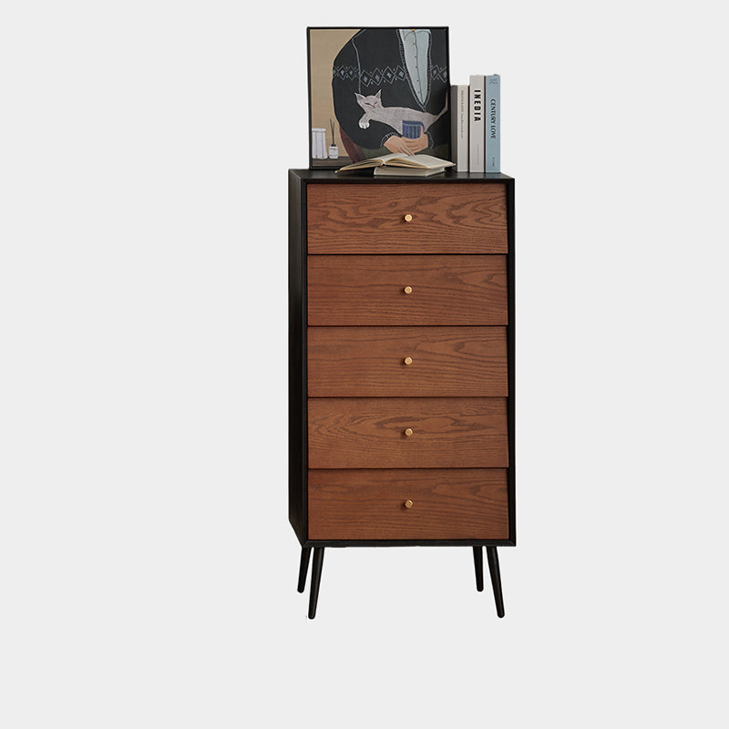 Armoire de rangement traditionnelle française rectangulaire en bois massif, contreplaqué, pin et acier au carbone, avec 4/5 tiroirs, pour salon et chambre 