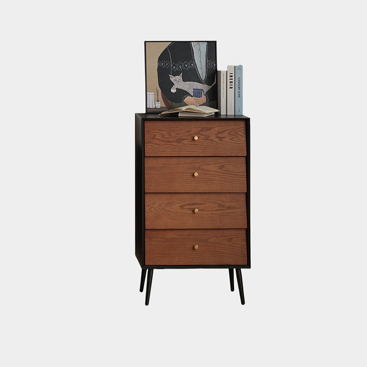 Armoire de rangement traditionnelle française rectangulaire en bois massif, contreplaqué, pin et acier au carbone, avec 4/5 tiroirs, pour salon et chambre 