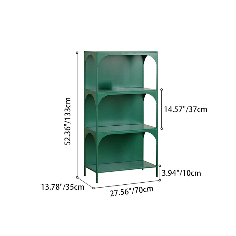 Estante de almacenamiento contemporáneo industrial rectangular de hierro montado en la pared o de pie en el suelo de 2/3 capas para sala de estar y estudio 